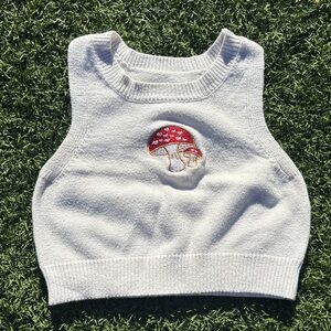SHEIN Cream Knit Crop Top